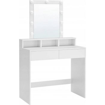 Songmics Vanesa Toaletní stolek se zrcadlem a osvětlením RDT114W01 bílý