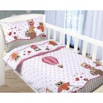 Bellatex povlečení Sovička růžové 90 x 135 , 45 x 60 cm – Zboží Dáma