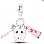 Prosperk Korálek stříbrný na náramek zoubek S3737 – Zboží Mobilmania