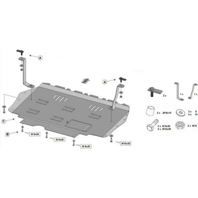 Kryt pod motor AUDI A3 Hatchback 3-Door (8P1) - Plech - 8595698041289 – Hledejceny.cz