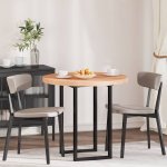 Omaxi 788733 Deska stolu Světle hnědá 80 x 4 cm (kruh) Pevné dubové dřevo – Zboží Dáma