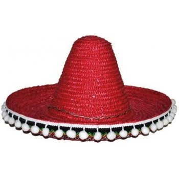 Mexické sombrero červené 50cm