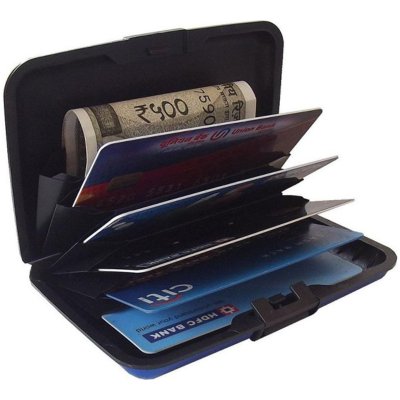 Popron Pouzdro na doklady a peněženka Aluma modrá