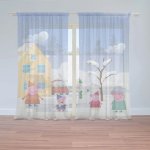 Záclony Prasátko Pepina Zima: 2 ks - 150x250 cm - Sablio – Hledejceny.cz