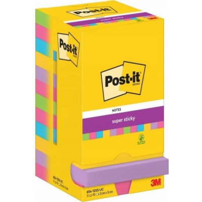 Post-it Super samolepicí bločky 76x76 mm (654-12SS-UC) (12x90) – Hledejceny.cz