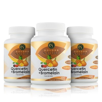 Golden Nature Quercetin + Bromelain komplex 300 kapslí – Hledejceny.cz