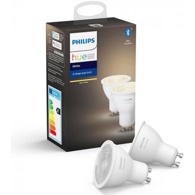 Philips HUE sada 2x LED žárovka white GU10 5,2W 400lm 2700K IP20 – Zboží Mobilmania