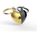 Přívěsek na klíče MTM srdce puzzle zlato & hnědá – Hledejceny.cz