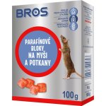 BROS Parafínové bloky na myši a potkany 100g - rodenticid 100g