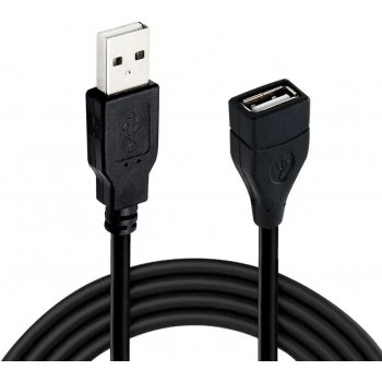 W-star KBUSBA1 USB prodlužovací 2.0 USB/A female na USB A male, 1m, černý