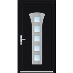 OknaDvereNaMiru.cz Vchodové plastové dveře INOX 13 antracit 110 x 210 cm – Hledejceny.cz