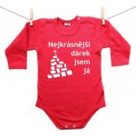 Boodyy Červené body s dlouhým rukávem Nejkrásnější dárek jsem já – Hledejceny.cz