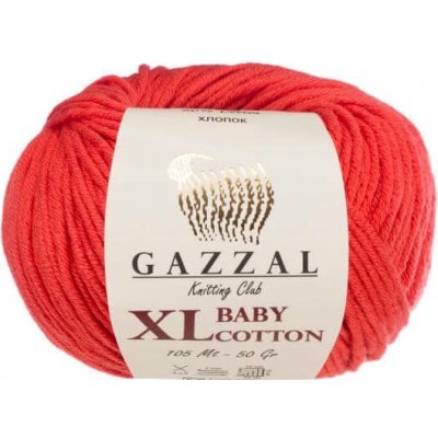Příze Baby Cotton XL Gazzal 3418 korálová Výrobce – Zboží Mobilmania
