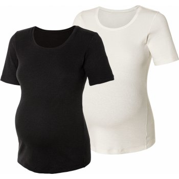 esmara dámské těhotenské triko s BIO bavlnou 2 kusy černá/bílá