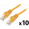 síťový kabel Lanberg PCU5-20CC-0025-O Patch, U/UTP, 5e, lanko, CCA, PVC, 0,25m, oranžový, 10ks