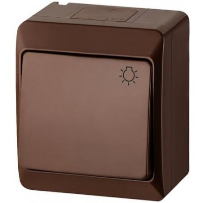 Famatel 5336-06 GALATEA Tlačítko symbol "světlo" č.1/0 hnědá – Hledejceny.cz