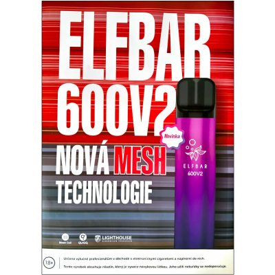 ElfBar - Plakát e-cigareta 600V2 – Zboží Dáma