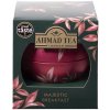 Čaj Ahmad Tea Stylová vánoční ozdoba se syp. čajem v plechu MAJESTIC BREAKFAST růžová 25 g