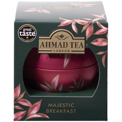 Ahmad Tea Stylová vánoční ozdoba se syp. čajem v plechu MAJESTIC BREAKFAST růžová 25 g – Zbozi.Blesk.cz