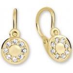 Soliter Půvabné zlaté náušnice s čirými krystaly 239 001 00729 – Zboží Dáma