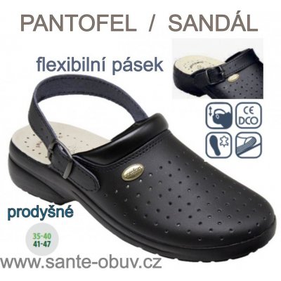 Santé GF/516P černá Zdravotní sandály - pantofle – Zboží Dáma