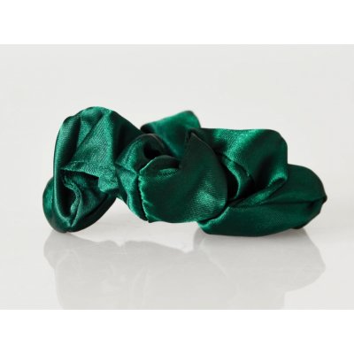 XPOSE® Gumička do vlasů - tmavě zelená, Satén – Zboží Dáma
