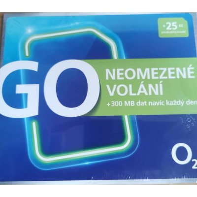 O2 GO SIM KARTA - kredit 150,- Kč Tarif GO NEOMEZENĚ + 300 MB – Hledejceny.cz