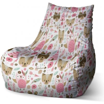 Sablio sedací vak Bean Lesní zvířátka 60 x 70 x 70 cm – Zboží Dáma