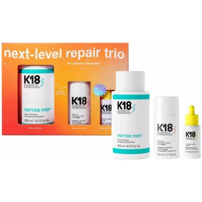 K18 Damage Repair Starter Set, sada na opravu poškozených vlasů šampon 53 ml + maska 50 ml + olej 10 ml – Zbozi.Blesk.cz