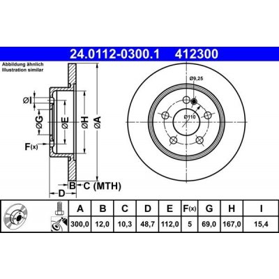 Brzdový kotouč ATE 24.0112-0300.1