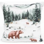 MKLuzkoviny.cz Vánoční bavlna Renforcé Medvědi v zimě 40 x 40 cm – Zboží Dáma