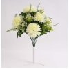Květina Kytice chryzantémy s doplňky 50 cm, krémová 371353
