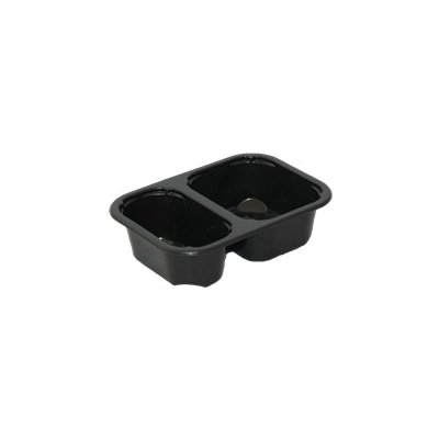 ECOFOL Plastová zatavovací miska 2D hranatá černá PP 350 ml ideal pack® kr1/528 ks – Zboží Mobilmania