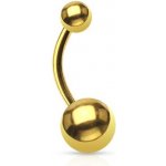 Šperky4U pozlacený piercing do pupíku banánek BS01017-161158 – Zboží Dáma