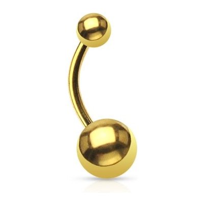 Šperky4U pozlacený piercing do pupíku banánek BS01017-161158