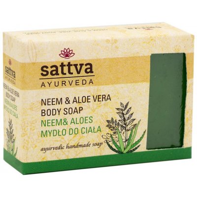 Sattva Ajurvédské ručně dělané mýdlo Neem a Aloe vera 125 g – Hledejceny.cz