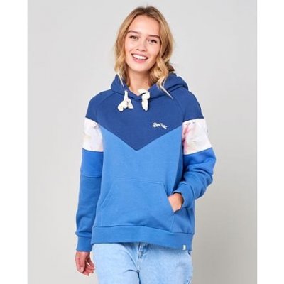 Rip Curl Zenika Colorblock hoodie Mid Blue – Zboží Mobilmania