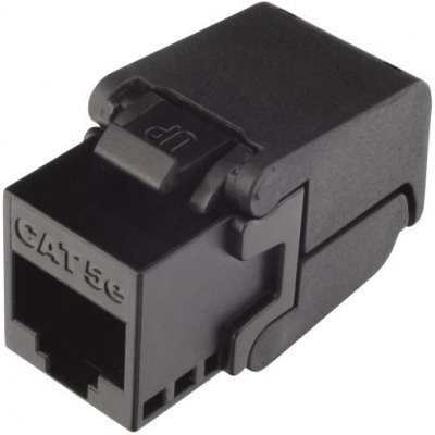 25286711 MULTIPACK 24 ks - samořezný keystone Solarix CAT5E UTP RJ45 černý SXKJ-5E-UTP-BK- – Sleviste.cz