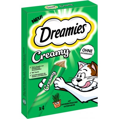 Dreamies Creamy Snacks kočičí máta 4 x 10 g – Sleviste.cz