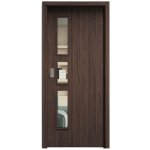 Sapeli Elegant Komfort M33 posuvné ořech 80 x 197 cm Čiré sklo – Hledejceny.cz