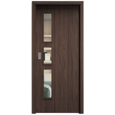 Sapeli Elegant Komfort M33 posuvné ořech 80 x 197 cm Čiré sklo – Hledejceny.cz