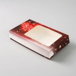 Cake Star Vánoční krabice na cukroví červená s ozdobami (25 x 15 x 5 cm) – Zboží Dáma