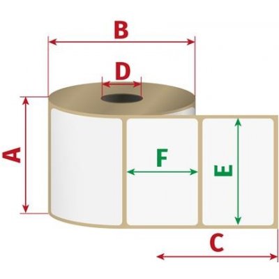 Etikety Zebra Z-Select 2000D, dutinka: 76mm, průměr: 200mm, 38x25mm, 5180 etiket/role – Zboží Živě