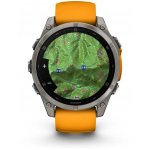 Garmin Fenix 8 AMOLED 47mm Sapphire Titanium Graphite/Orange 010-02904-11 – Zboží Živě