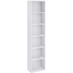 VASAGLE Knihovna vysoká úzká 40x179x24 cm bílá – Sleviste.cz