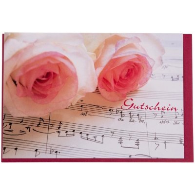 musikboutique Přání do obálky RŮŽE S PARTITUROU – Zboží Dáma
