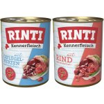 Rinti Kennerfleisch mix hovězí a drůbeží srdce 24 x 800 g – Hledejceny.cz