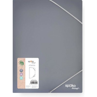 Spoko Box na spisy A4 Spoko ReLeaf Soft touch s gumou - šedomodrá 502487 – Zboží Živě