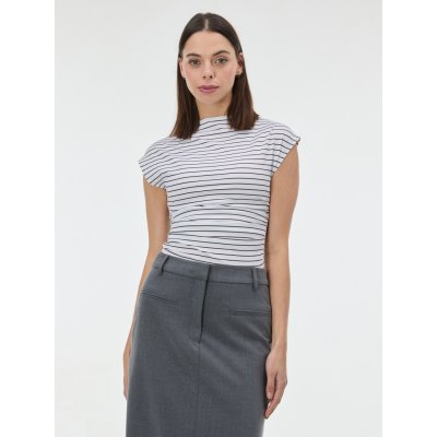 Orsay pruhované dámské tričko s krátkým rukávem bílé – Zbozi.Blesk.cz