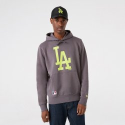 New Era Seasonal Team Logo Hoody MLB Los Angeles Dodgers Graphite Black/Neon Green